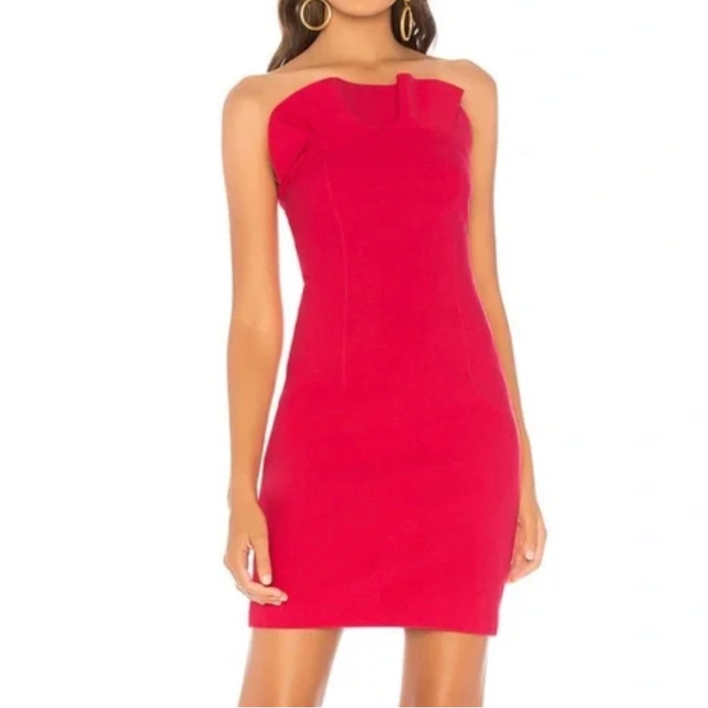 Cinq a Sept Red Strapless dress
